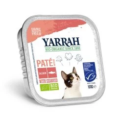 Yarrah - Natvoer Kat Kuipje Paté Met Zalm Bio