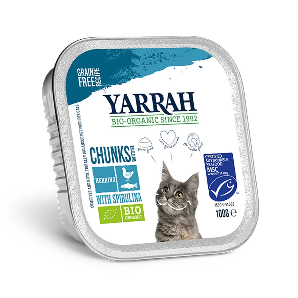 Yarrah - Natvoer Kat Kuipje Chunks Met Kip & Vis Bio 3 Yarrah - Natvoer Kat Kuipje Chunks Met Kip & Vis Bio