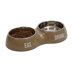 51 Degrees North Dubbele Voerbak -Dierenwinkel 51 degrees north dubbele voerbak taupe m 86005 0500 none