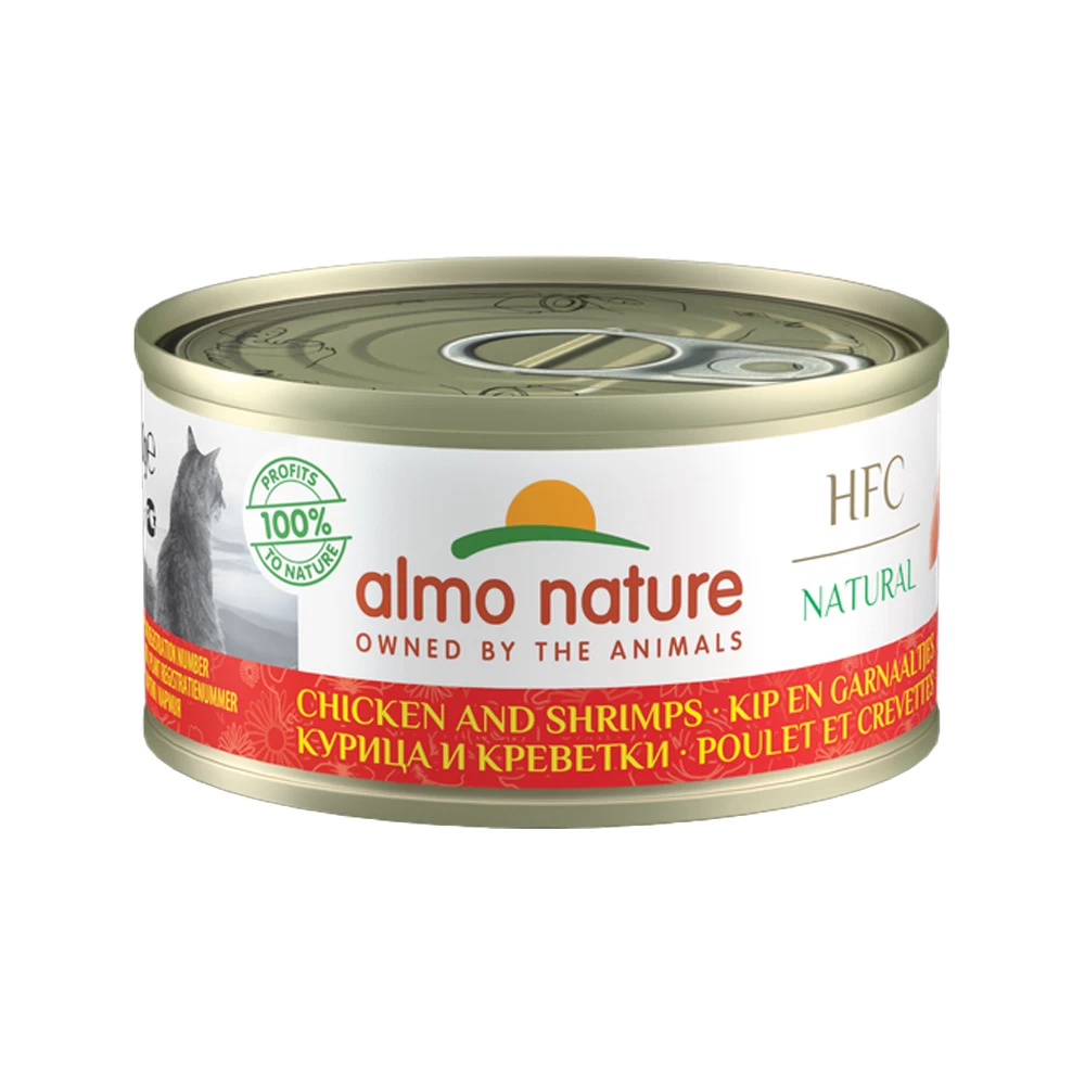Almo Nature HFC 70 Natural Kattenvoer - Blik - Kip En Garnalen 3 Almo Nature HFC 70 Natural Kattenvoer - Blik - Kip En Garnalen