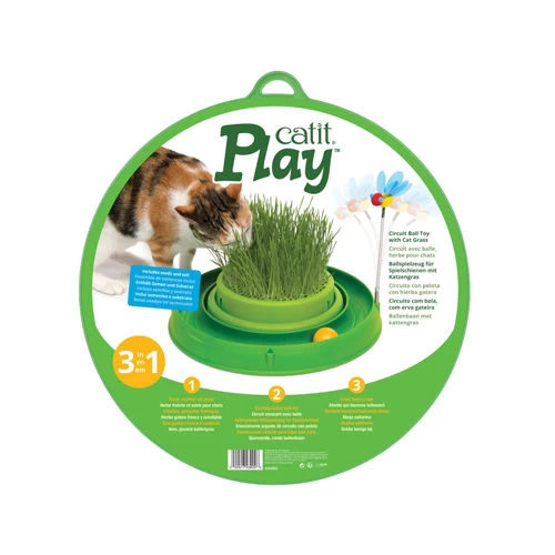Catit Play Circuit Ball Toy With Grass Planter - Afbeelding 3