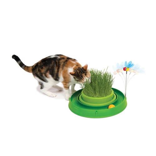 Catit Play Circuit Ball Toy With Grass Planter - Afbeelding 4