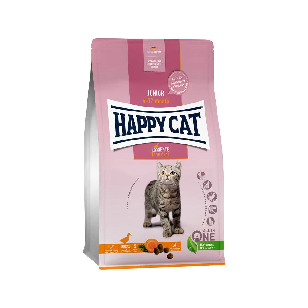 Happy Cat Junior Kattenvoer - Eend 5 Happy Cat Junior Kattenvoer - Eend - Afbeelding 3