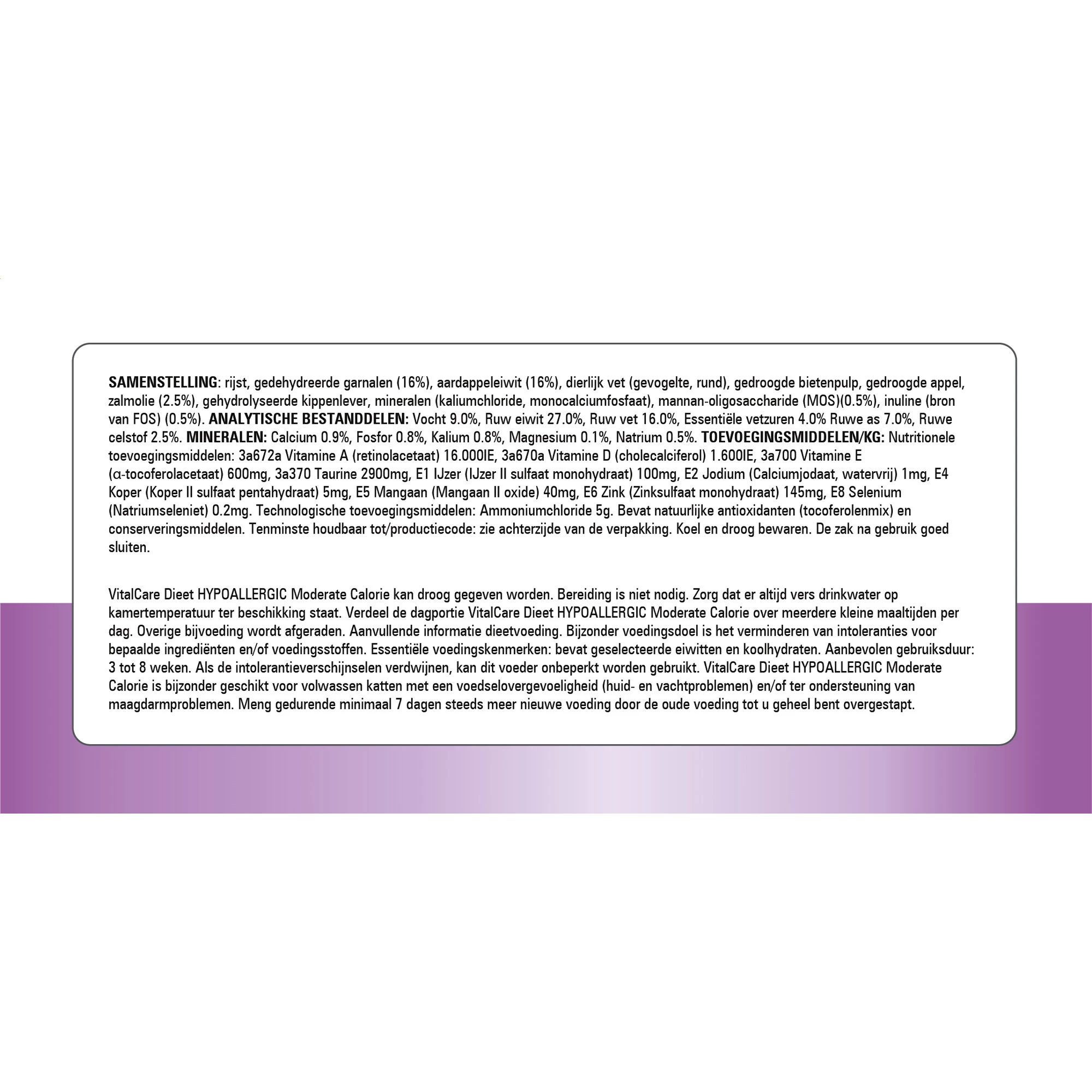 Prins VitalCare Hypoallergic Moderate Calorie 11 Prins VitalCare Hypoallergic Moderate Calorie - Afbeelding 9